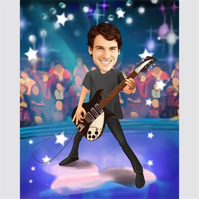 Rock Star Caricature from Photo - myDaVinci